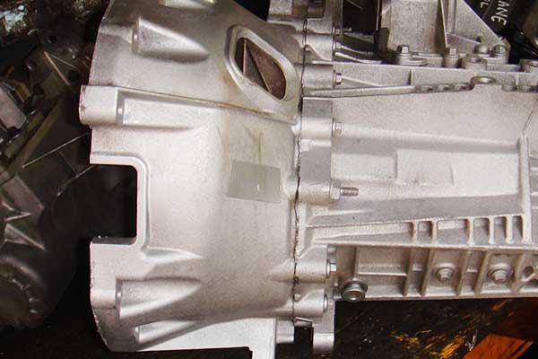 Reconditioned Gearbox close up side view of a reconditioned vauxhall gearbox
